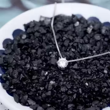 925銀飾×單鑽鋯石×鎖骨項鍊