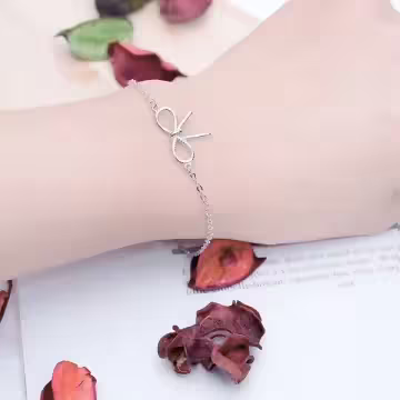 925銀飾×麻花蝴蝶結×手鍊