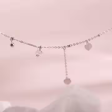 925銀飾&times;愛心流蘇&times;鎖骨項鍊