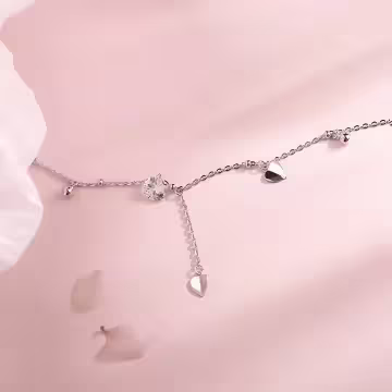 925銀飾&times;愛心流蘇&times;鎖骨項鍊