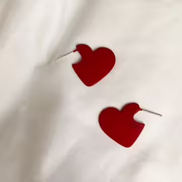 LOVE霧質紅心&times;耳環