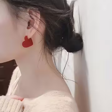 LOVE霧質紅心&times;耳環