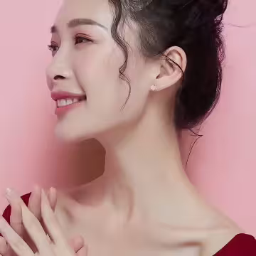 925銀針×粉紅甜心鼠×耳針