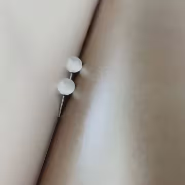 925銀針×清透貓眼石×耳針