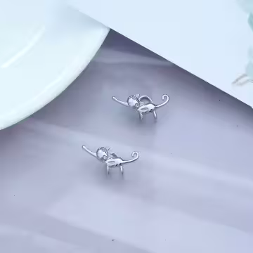 慵懶的貓咪×U型耳夾