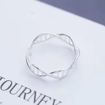 925銀飾×DNA染色體×開口戒指