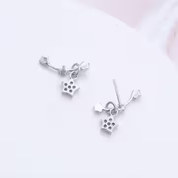 925銀針×搖曳小星星×耳針