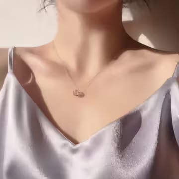 925銀飾×幾何球鏤空晶鑽×鎖骨項鍊