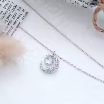 925銀飾×上弦月之星×鎖骨項鍊