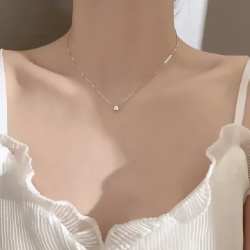 925銀飾×四爪單鑽×鎖骨項鍊.avif