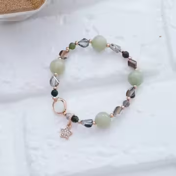 六角幾何星星×固定式串珠手環×共四色