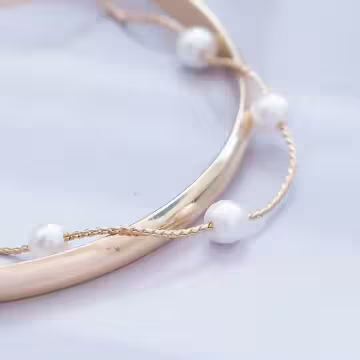 環鍊珍珠×開口手環