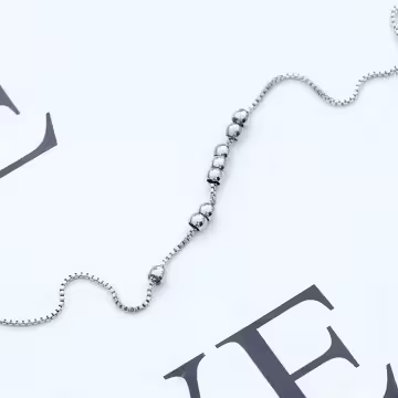 925銀飾×小圓珠×腳鍊 