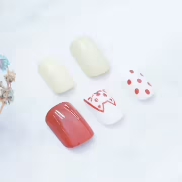 米磚色萌貓亮面×穿戴式手指甲片×二十四入