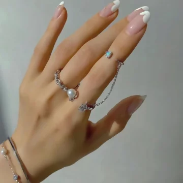 珍珠鋯石連指戒×開口戒指.avif