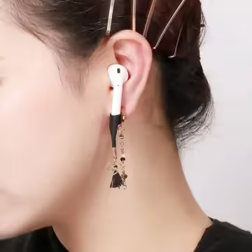 LOVE黑流蘇×無線耳機防丟耳扣