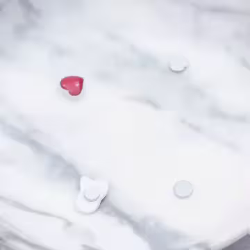 小白兔愛心×磁吸耳夾/裝飾小物