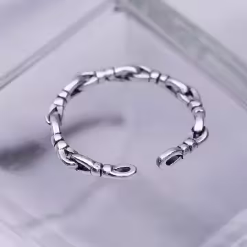 925銀飾&times;結緣&times;開口戒指