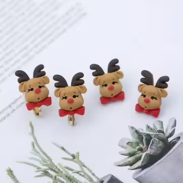 小麋鹿好萌×螺旋耳夾