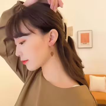可可咖啡樹葉×吊墜耳環