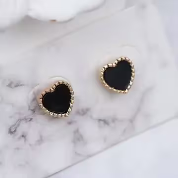 黑心玫瑰金框×磁吸耳夾/裝飾小物
