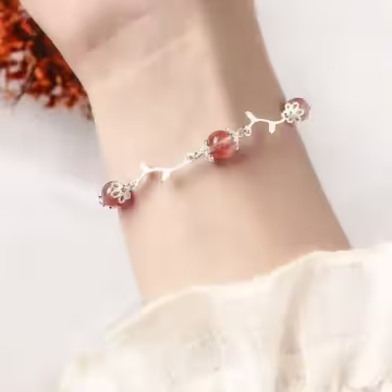 925銀飾×莓晶枝芽×手鍊