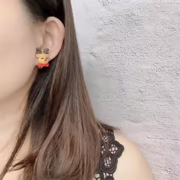 小麋鹿好萌×螺旋耳夾