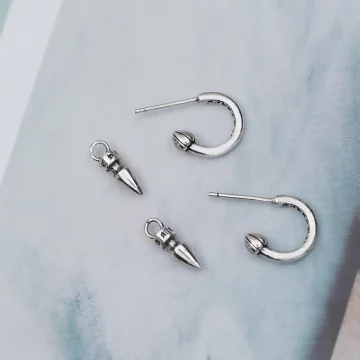 925銀針×子彈C字鉚釘×吊墜耳環.avif