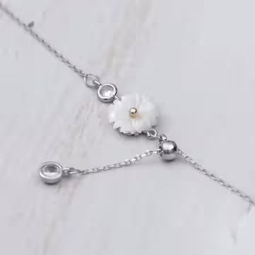 925銀飾×小白雛菊×抽拉手鍊