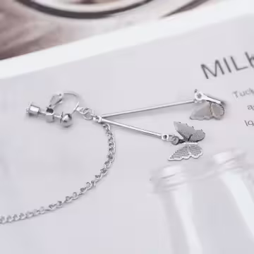 長桿蝴蝶飛×單邊耳骨螺旋耳夾