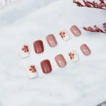 藏藍油彩金粉霧面×穿戴式手指甲片×二十四入 .avif