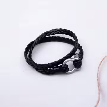 皮革交織×馬蹄扣手鍊/頸鍊二用×共三色