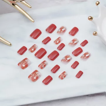 法式粉膚銀蔥亮面×穿戴式手指甲片×二十四入 .avif