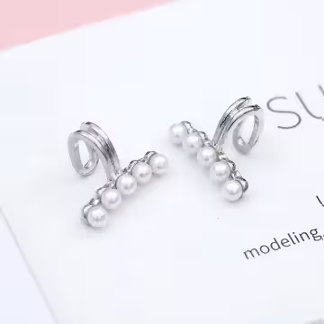 潮珍珠×U型耳骨夾