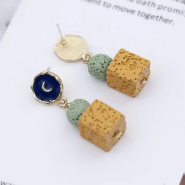 撞色乳酪仿火山石×吊墜耳環.avif