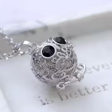 大眼貓頭鷹×薰香火山石×長項鍊