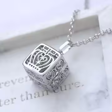 立方體皇冠×薰香火山石×長項鍊