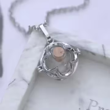 四葉幸運草×薰香玻璃寶瓶×長項鍊