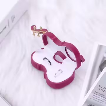 小提琴×適用對戒/項鍊/手鍊/耳釘/口紅×絨布盒