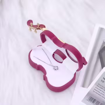 小提琴×適用對戒/項鍊/手鍊/耳釘/口紅×絨布盒