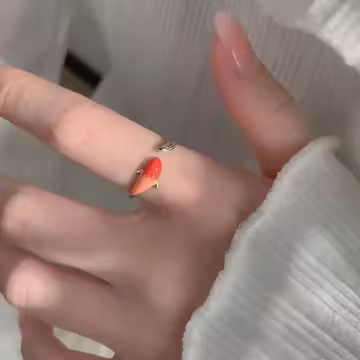 925銀飾×幸運錦鯉×開口戒指