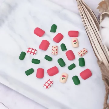 法式粉膚銀蔥亮面×穿戴式手指甲片×二十四入 .avif