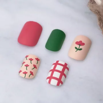 法式粉膚銀蔥亮面×穿戴式手指甲片×二十四入 .avif