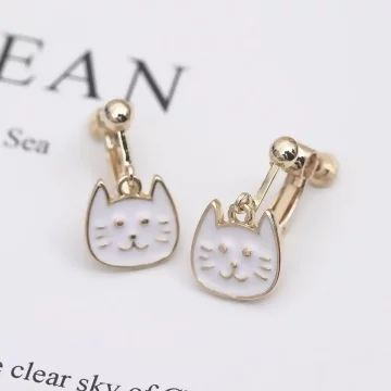 俏皮小貓臉×螺旋耳夾×共二色.avif