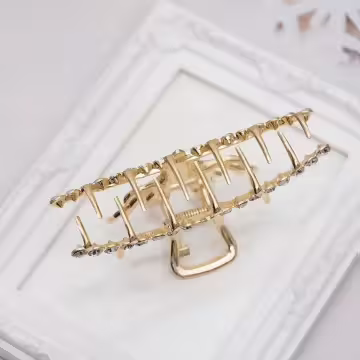 鹿角晶鑽貓眼石&times;鯊魚髮夾