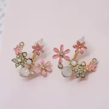 心花開&times;後掛式耳環