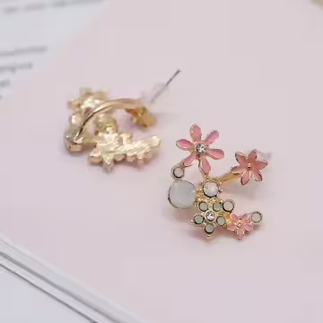 心花開&times;後掛式耳環