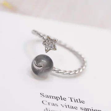 925銀飾×月光石星星×開口戒指.avif