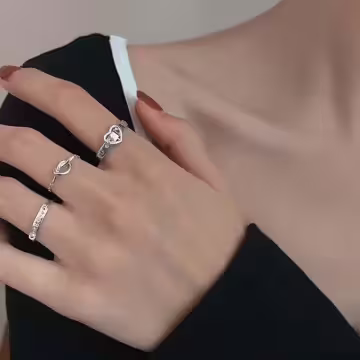 打結愛心&times;可調節戒指