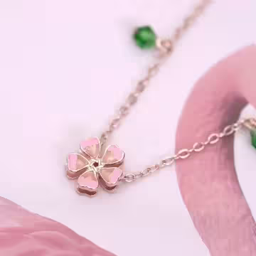 櫻花垂墜小珠珠×鎖骨項鍊